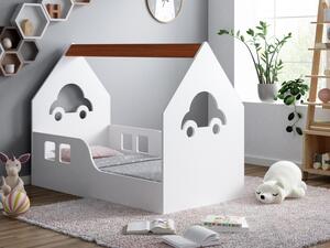 Dětská domečková postel HAPPY HOUSE - Auto - 160x80 cm (12 barev) + matrace ZDARMA