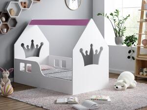 Dětská domečková postel HAPPY HOUSE - Koruna - 140x70 cm (12 barev) + matrace ZDARMA