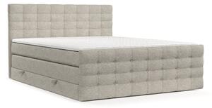 Béžová boxspring postel s úložným prostorem 200x200 cm Blend – Maison de Rêve