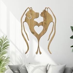Dřevěná dekorace Zvířecí vděčnost | Rozměry (cm): 30x40 | Zvolte barvu dekoru: Dub zlatý