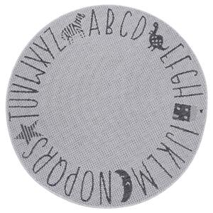 Hanse Home Collection koberce Dětský kusový koberec Flatweave 104887 Silver/Grey kruh - 160x160 (průměr) kruh cm