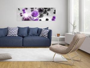 Obraz Perfektní spojení (1-dílný) - abstrakce s fialovými koulemi