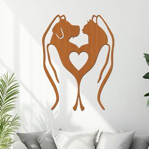 Dřevo života | Dřevěná dekorace Zvířecí vděčnost | Rozměry (cm): 30x40 | Zvolte barvu dekoru: Třešeň