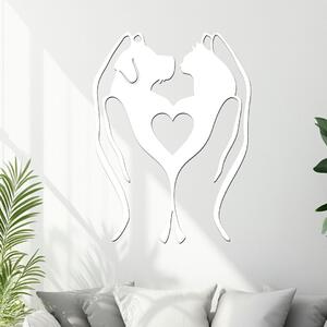 Dřevo života | Dřevěná dekorace Zvířecí vděčnost | Rozměry (cm): 30x40 | Zvolte barvu dekoru: Bílá