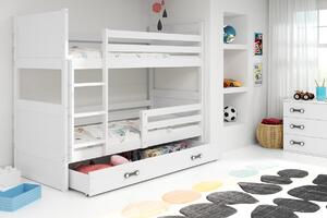 Dětská patrová postel RICO | bílá 80 x 160 cm Barva: Bílá