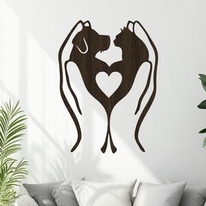 Dřevo života | Dřevěná dekorace Zvířecí vděčnost | Rozměry (cm): 30x40 | Zvolte barvu dekoru: Wenge