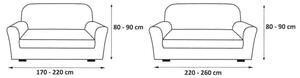 Forbyt Potah multielastický na sedací soupravu Lazos hnědý dvojkřeslo - š. 120 - 160 cm
