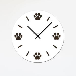 Dřevo života | Nástěnné hodiny ŤAPKA Zvolte barvu dekoru: Bílá | Velikost hodin: 35x35