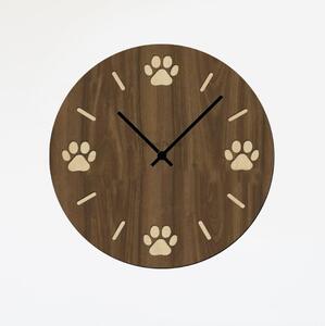 Dřevo života | Nástěnné hodiny ŤAPKA Zvolte barvu dekoru: Ořech | Velikost hodin: 35x35