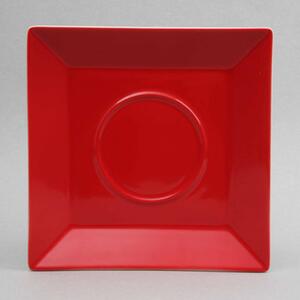 Podšálek červený, souprava Actual, průměr: 15,5 cm, výrobce Suisse Langenthal
