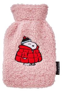 PEANUTS Mini termofor Snoopy v kabátku - sv. růžová