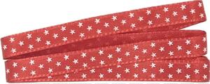 Vánoční stuha saténová červená Mini-Stars 10 mm x 2 m