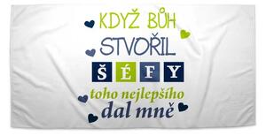 Sablio Ručník Když Bůh stvořil šéfy - 30x50 cm