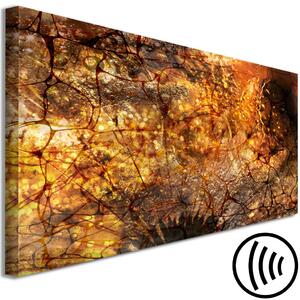Obraz Zornice (1-dílný) úzký - abstrakce s oranžovou texturou