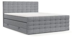 Šedá boxspring postel s úložným prostorem 200x200 cm Blend – Maison de Rêve