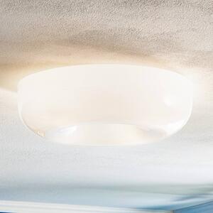 Foscarini Circus grande skleněné stropní světlo, Ø 46 cm, stmívatelný, Bílá / opál, Obývací pokoj / jídelna, Sklo, Design