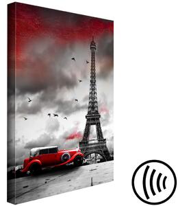 Obraz Červené auto v Paříži (1-dílný) vertikální
