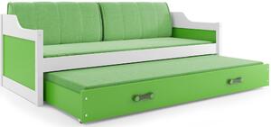 BMS Group Dětská postel s výsuvnou přistýlkou DAVID bílá Velikost postele: 190x80 cm, Barva výplní: Bílá
