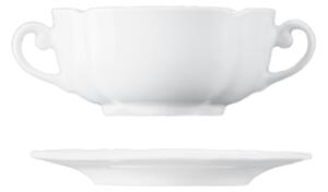 Šálek na polévku s podšálkem, souprava BAROQUE, objem: 33 clvýška: 5,6 cm, výrobce Suisse Langenthal