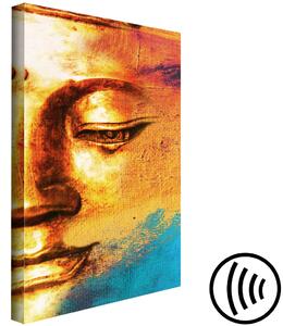 Obraz Klid na tváři (1-dílný) - Portrét sochy Buddy v duchu Zen