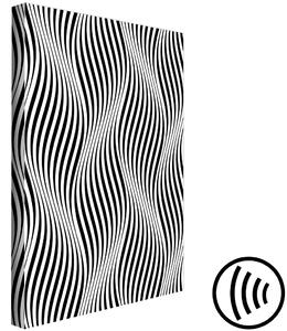 Obraz Psychadelické vlny (1-dílný) - Abstrakce na černobílém pozadí