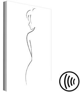 Obraz Tajemství ženskosti (1-dílný) - Černobílá silueta postavy