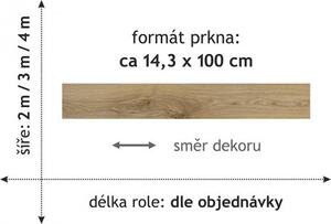 Beaulieu International Group, PVC podlaha - lino Domo 2155, na míru, šíře 2m,3m, hnědá, bez podkladu, koupelna