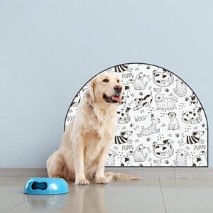 PIPPER. Ochranná textilní nálepka na zeď - Oblouk - Veselí psi Velikost: 83x60cm, Jméno: Bez jména