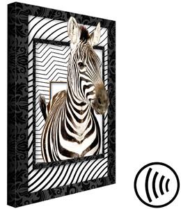Obraz Zebra v proužcích (1-dílný) - Zvíře v černobílém provedení vzorů
