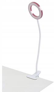 Verk 15754 Lampa s klipem USB 24 LED bílo růžová