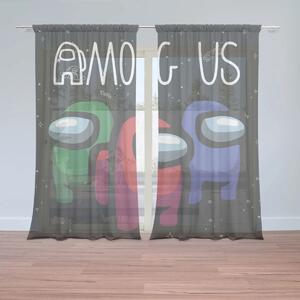 Sablio Záclony AMONG US Černý vesmír: 2ks 150x250cm
