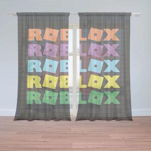 Sablio Záclony ROBLOX Barevný text: 2ks 150x250cm