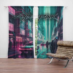 Sablio Závěs Cyberpunk 2077 Město: 2ks 140x250cm