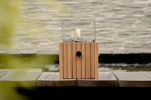 Plynová lucerna COSI- typ Cosiscoop Timber čtvercový - teak Exteriér | Zahradní osvětlení