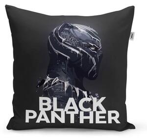 Sablio Polštář BLACK PANTHER z profilu Černý - 40x40 cm