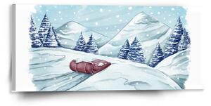Sablio Vánoční obraz Pohádková zima - 110x50 cm