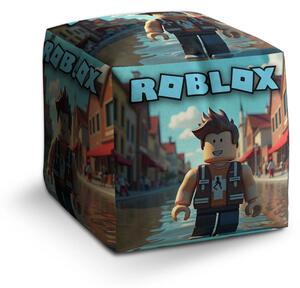 Sablio Taburet Cube ROBLOX Město - 40x40x40 cm