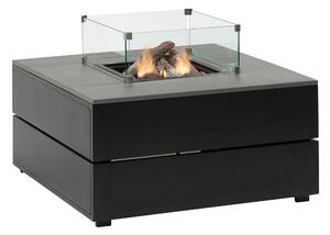 Stůl s plynovým ohništěm COSI- typ Cosipure 100 černý rám / šedá deska Exteriér | Ohniště