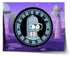 Sablio Plakát Futurama Bender Planeta s vysílači - 60x40 cm