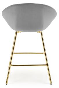 Barová židle SCH-112 šedá/zlatá