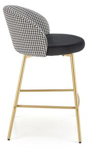 Barová židle SCH-113 černá/bílá/zlatá