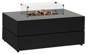 Stůl s plynovým ohništěm COSI- typ Cosipure 120 černý rám / deska černá Exteriér | Ohniště