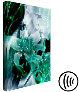 Obraz Zelený svět lilii (1 díl) - Květinový motiv v abstrakci