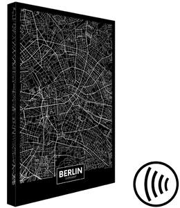 Obraz Uspořádání Berlína (1 díl) - Černobílá perspektiva mapy města