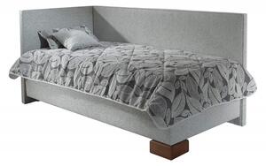 Čalouněná postel s úložným prostorem včetně polohovacího roštu QUATRO levá varianta Plocha spaní 90x200