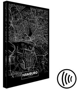 Obraz Tmavá mapa Hamburku (1 díl) vertikální
