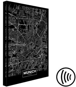 Obraz Tmavá mapa Mnichova (1 díl) vertikální