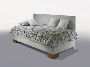 Čalouněná postel s úložným prostorem včetně polohovacího roštu QUATRO s dlouhým čelem Plocha spaní 90x200