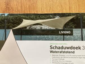 Stínící plachta LIVIGNO obdélníková béžová 3x4m Exteriér | Zahradní stínění | Stínící plachty