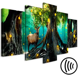 Obraz Začarovaný les (5dílný) široký